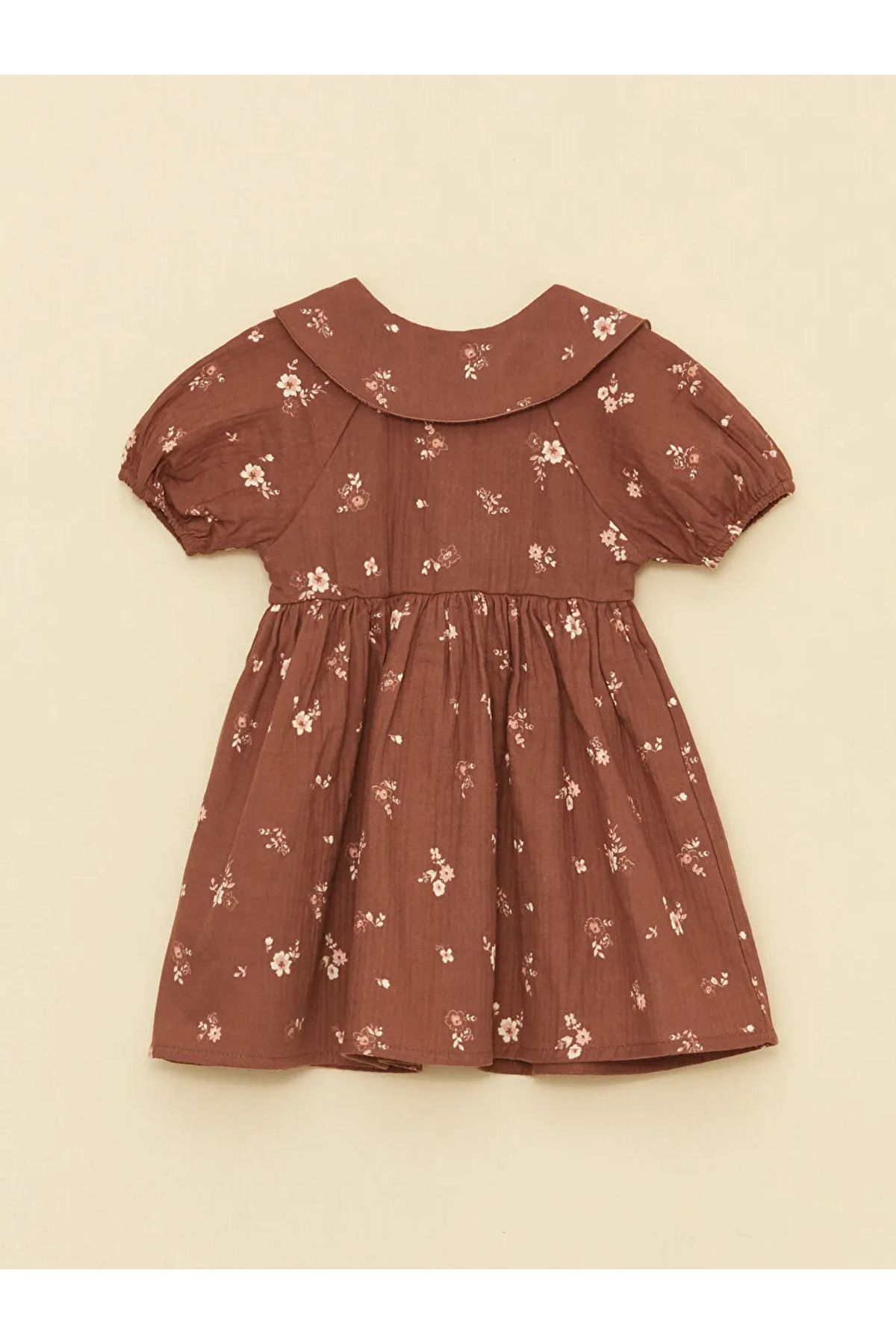 LC Waikiki-Lcw Baby Floral Patterned Baby Collar Baby Girl Dress 2