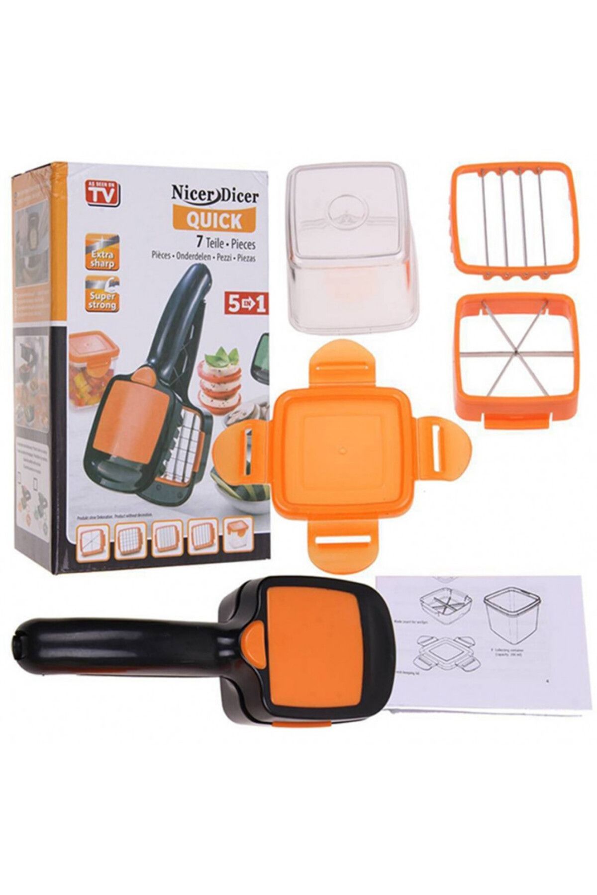 andela-5 In 1 Practical Vegetable Fruit Chopper Slicer with Chamber 4