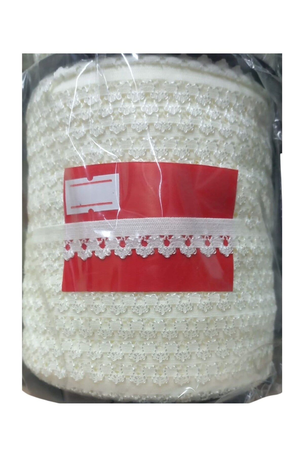 BirdoluSepet Çamaşır Lastiği Dantelli 1 cm 1 Metre Ekru