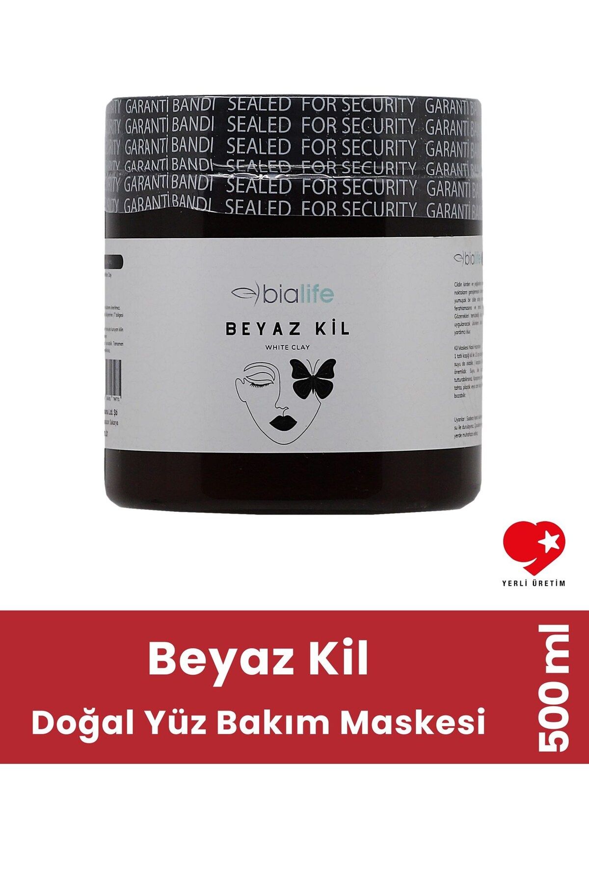 bialife-قناع الطين الأبيض الطبيعي للعناية بالوجه 500 مل - بياليف 1