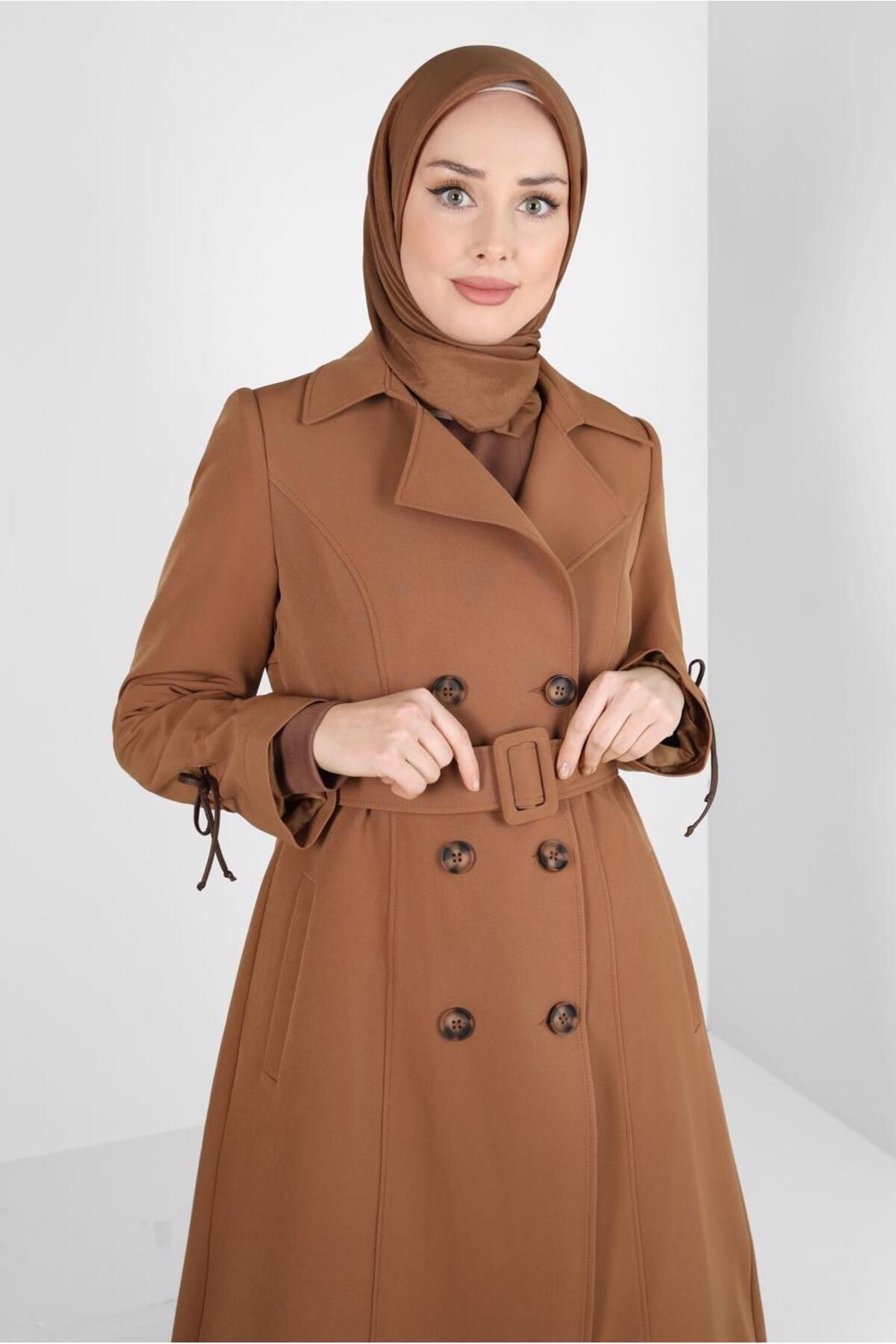 مانتو کمربندی 10834 Alvina