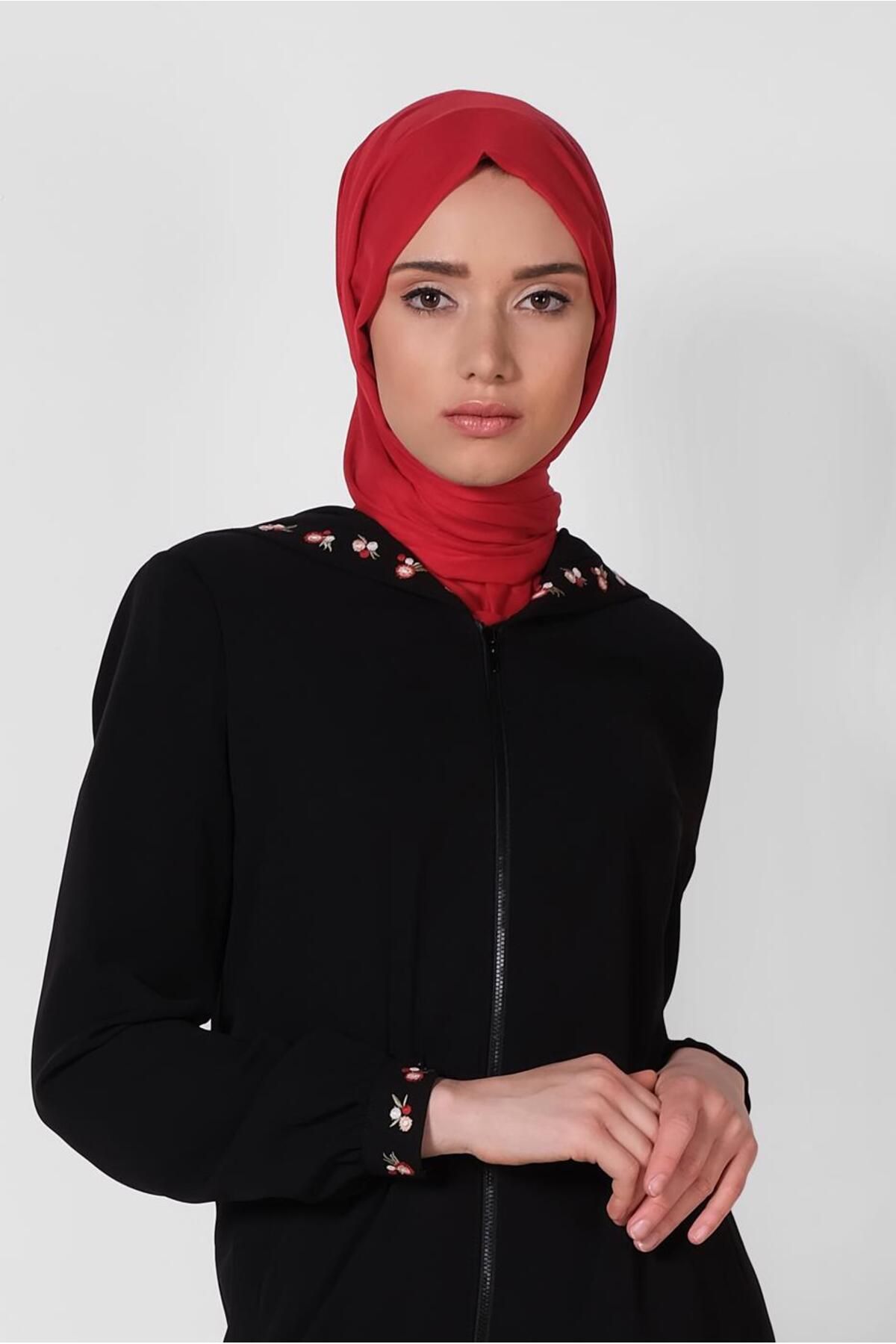 زیپ جلو دوزی رنگارنگ SPORTS ABAYA 8313 Alvina