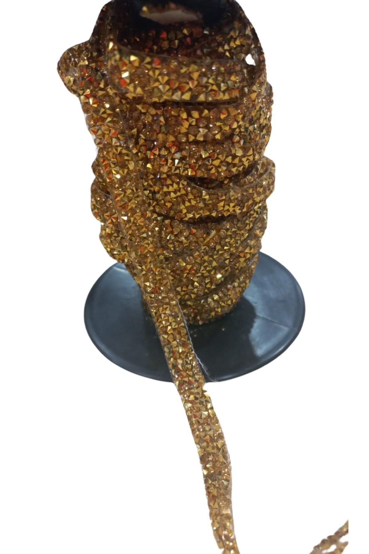 BirdoluSepet Silikonlu Yapıştırma Taş 1 cm Gold 1 Metre