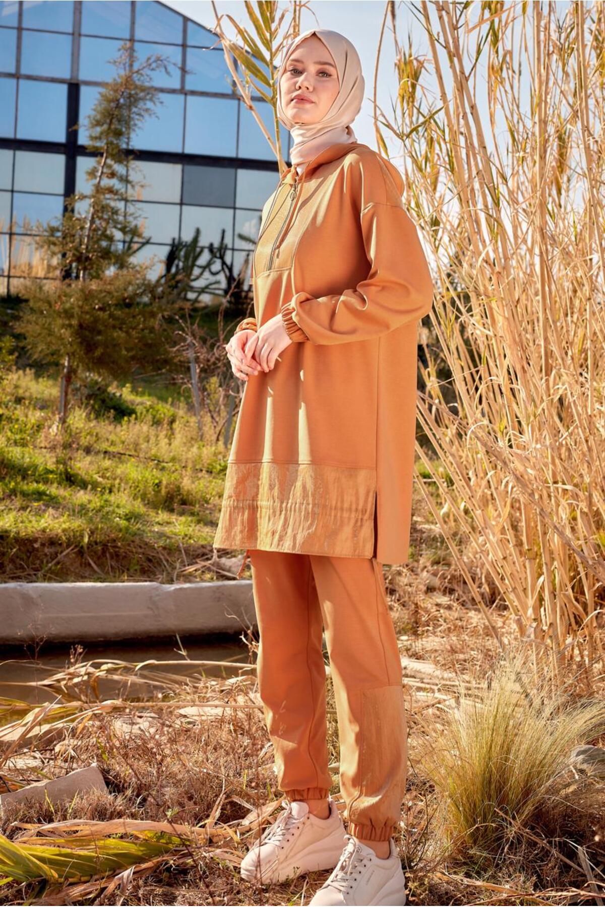 ست گرمکن پوشیده نارنجی زنانه تیم TRACKSUIT PANTS 44444 آلوینا Alvina