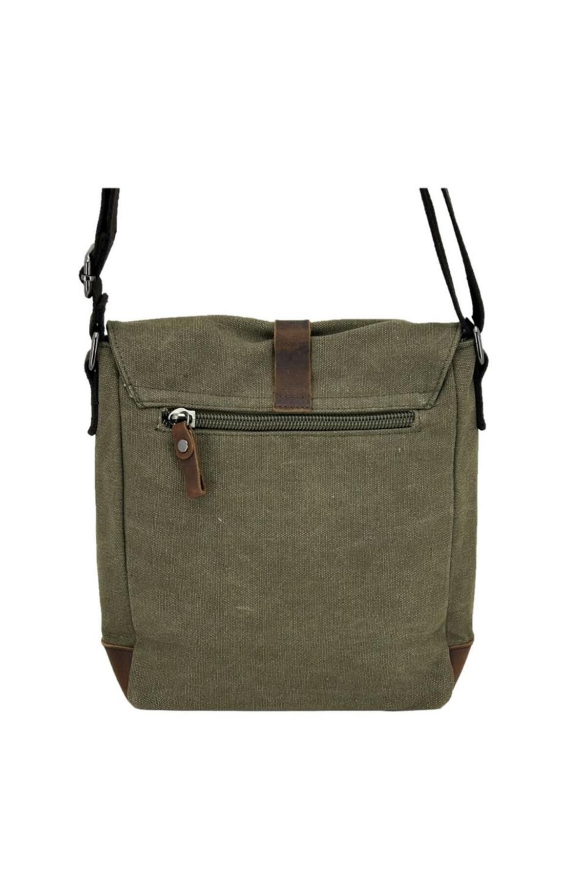 ÇÇS-Ççs 31461 Canvas Postman Shoulder Bag Green 2