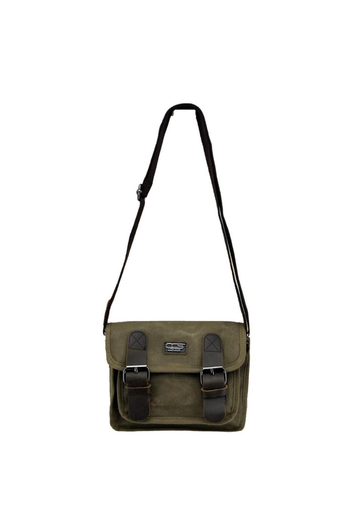 ÇÇS-Ççs 31488 Waxed Canvas Postman - Shoulder Bag with Strap Brown 6