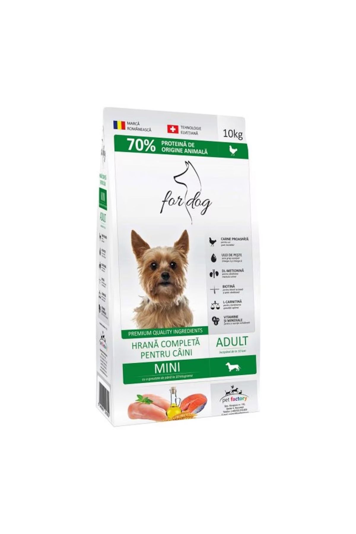 For Dog Hrana Uscata Pentru Caini Adult Mini, 10 Kg - One Size