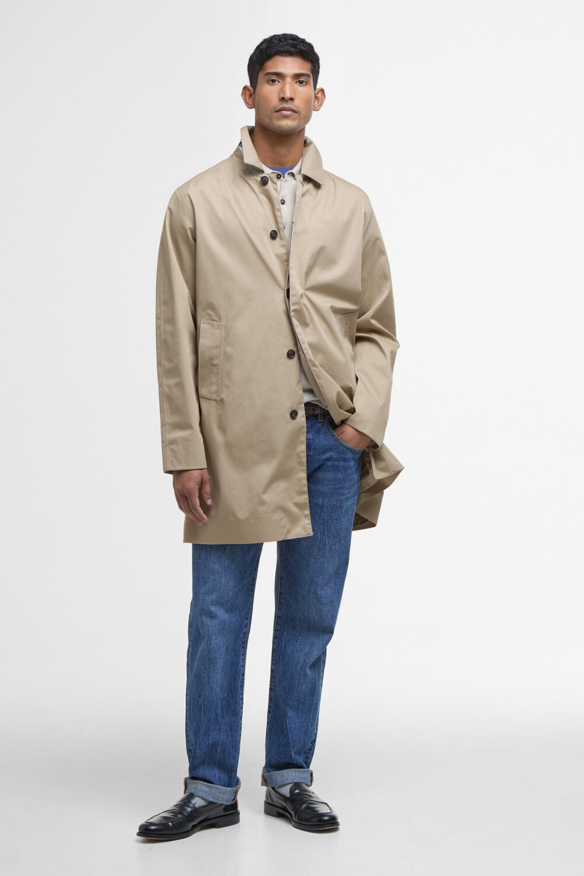 بارانی مردانه راسته | باربور Barbour MWB0856-0019 - تصویر 3