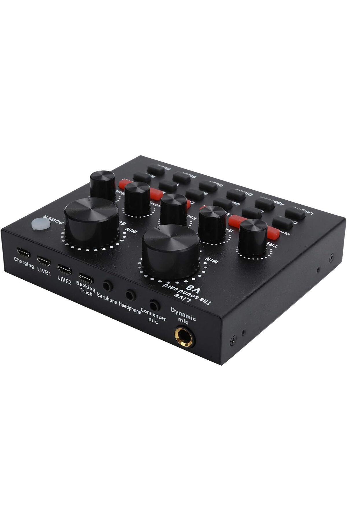 fulina-V8s Professional Live Sound Card,Dual DSP sound beautification,intelligent noise reduction 4