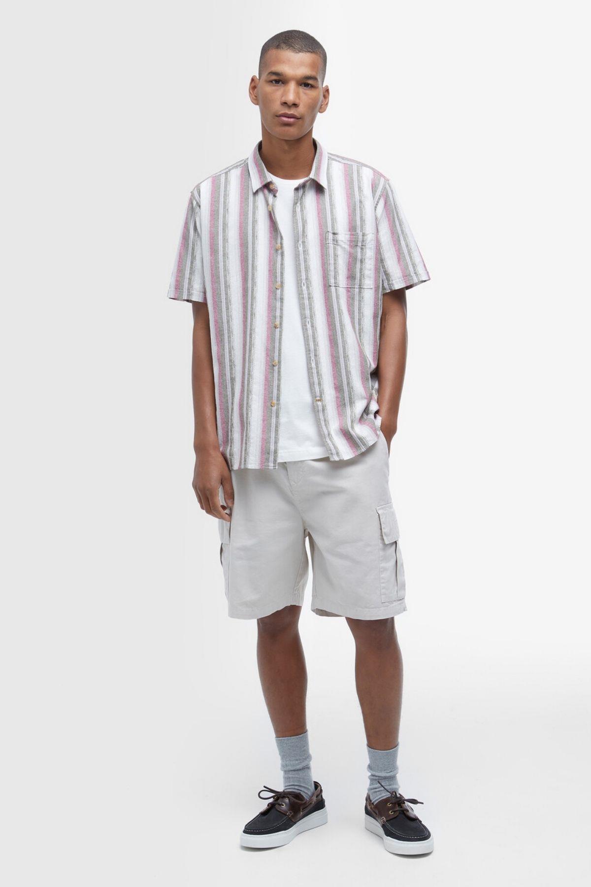 شلوارک مردانه راسته فاق نرمال | باربور Barbour MST0062-0039 - تصویر 3
