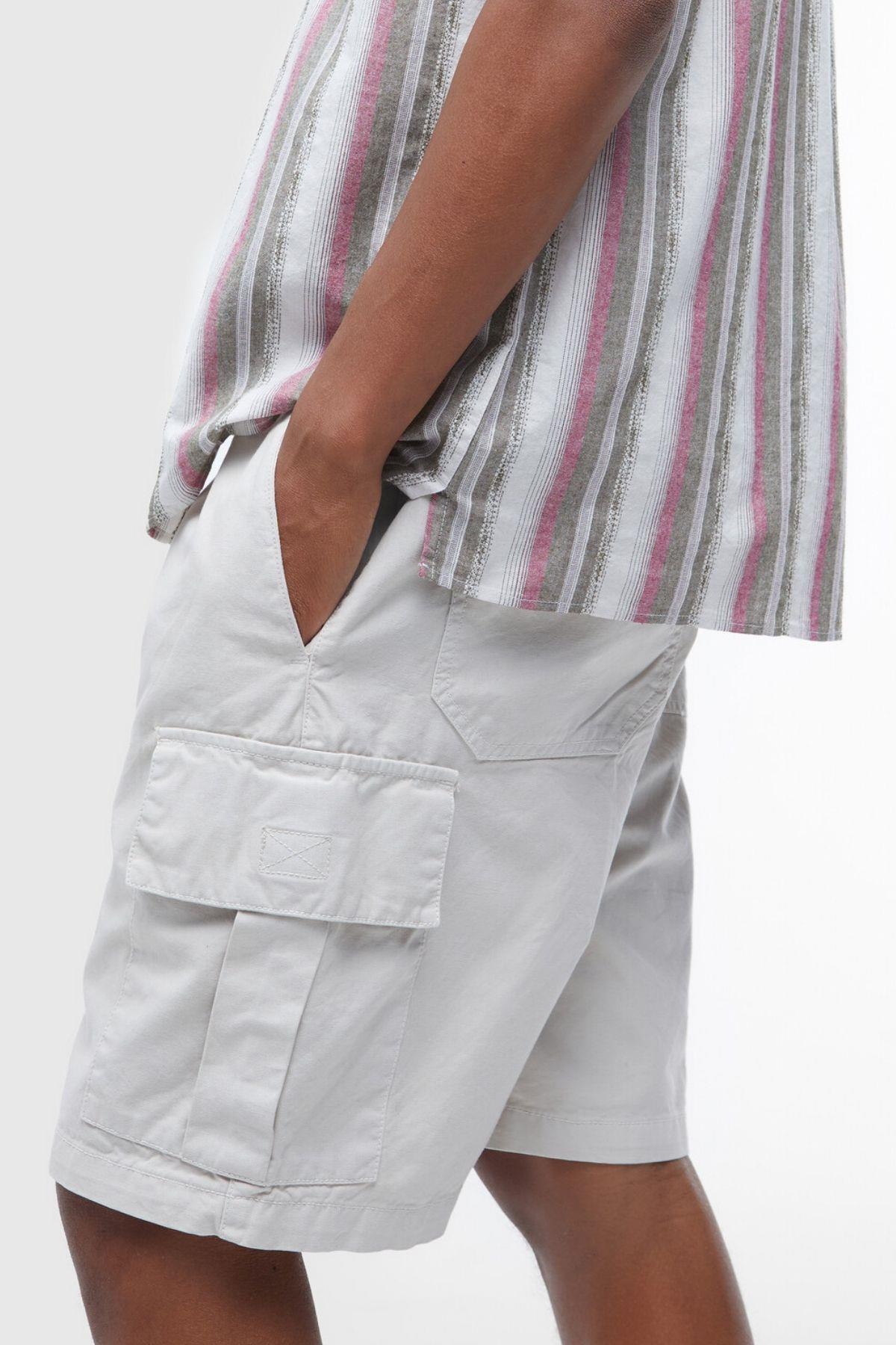 شلوارک مردانه راسته فاق نرمال | باربور Barbour MST0062-0039 - تصویر 8