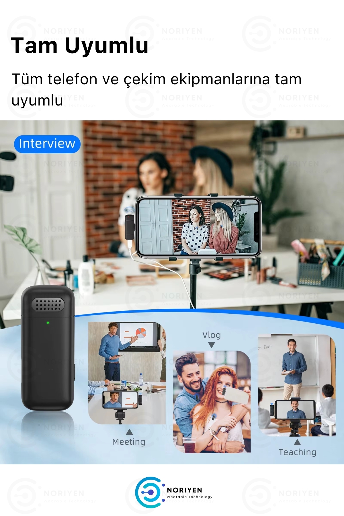 Şarj Kutulu Pro Model iPhone İçin Kablosuz Yaka Mikrofonu Influencer Youtuber Tiktok Mini Mikrofon