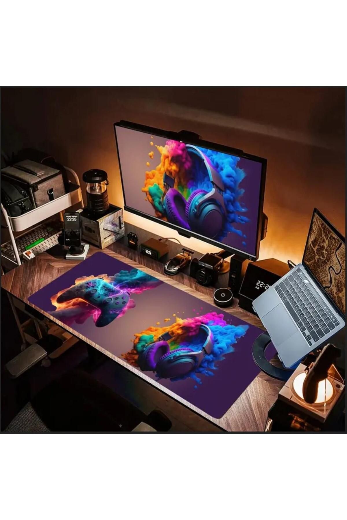 sgeteknoloji-70X30 cm 3D Gamepad Headset Design Non-Slip Base Speed Surface Player Mouse Pad Gaming 4