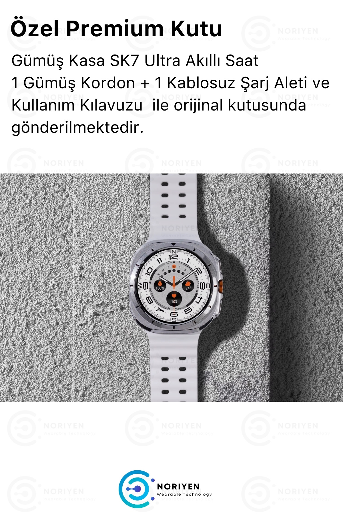 Premium Amoled Ekran Full Hd Spor Sağlık Sensör Babalar Günü Hediyesi Sk7 Ultra Akıllı Saat