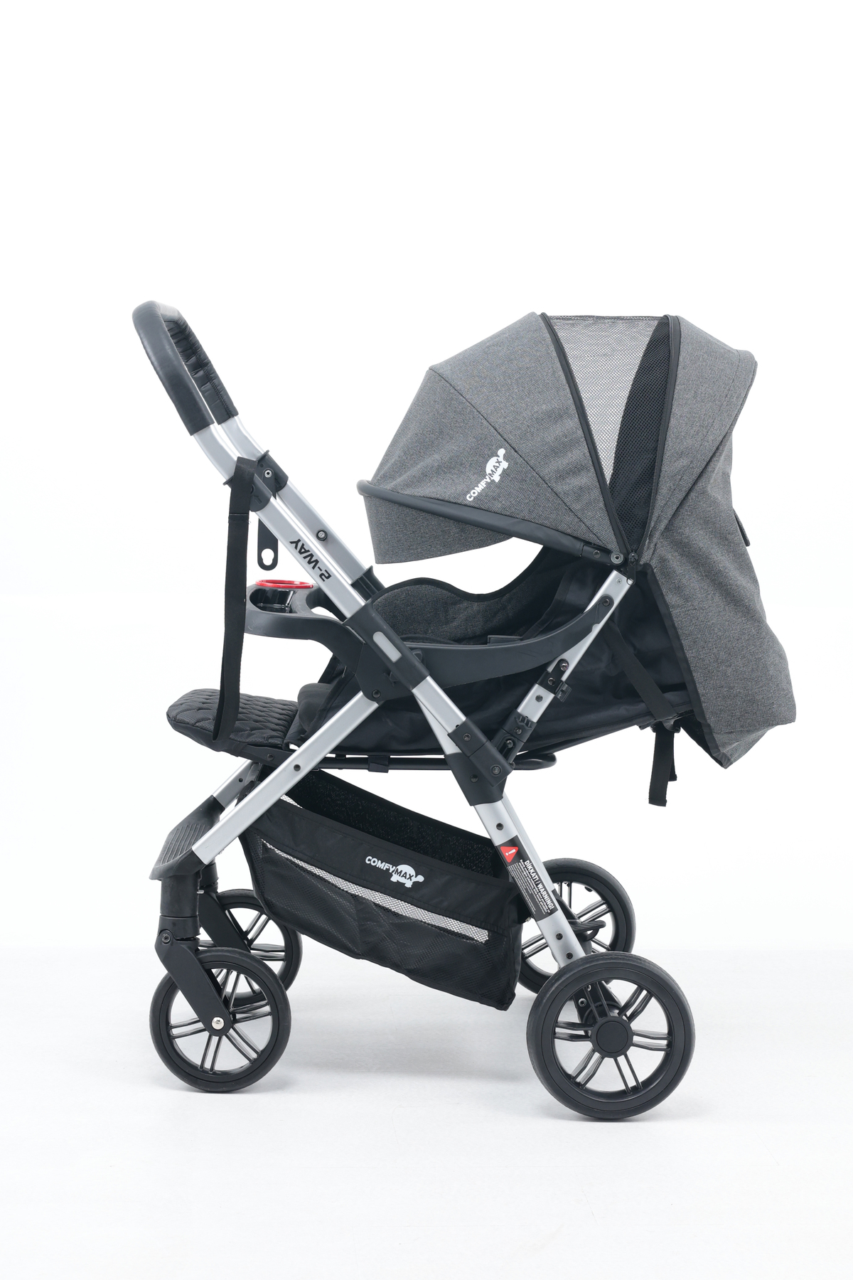 Comfymax 2-Way Çift Yönlü Bebek Arabası – Strom Grey fotoğrafı 3 (önizleme)