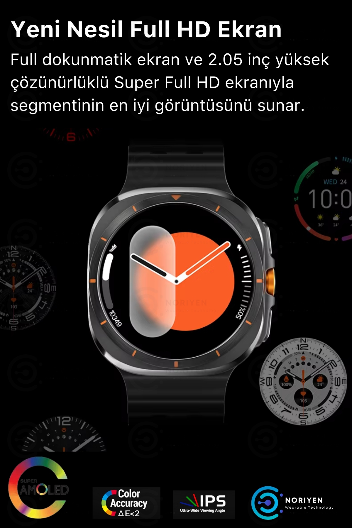 Premium Amoled Ekran Full Hd Spor Sağlık Sensör Babalar Günü Hediyesi Sk7 Ultra Akıllı Saat