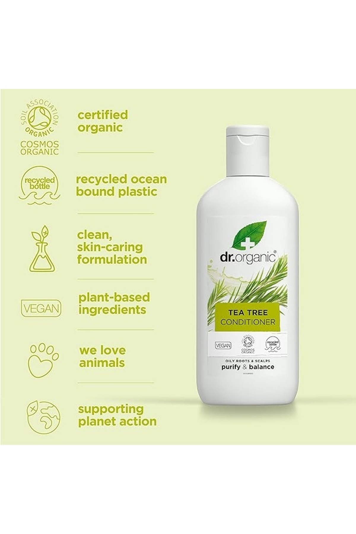 dr.organic-Dr Organic Tea Tree Purifying Conditioner for Oily Roots & Scalps, 265ml 4