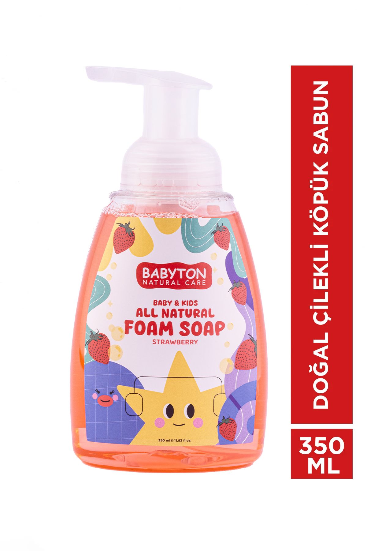 BABYTON Doğal Çilekli Köpük Sabun 350 ml