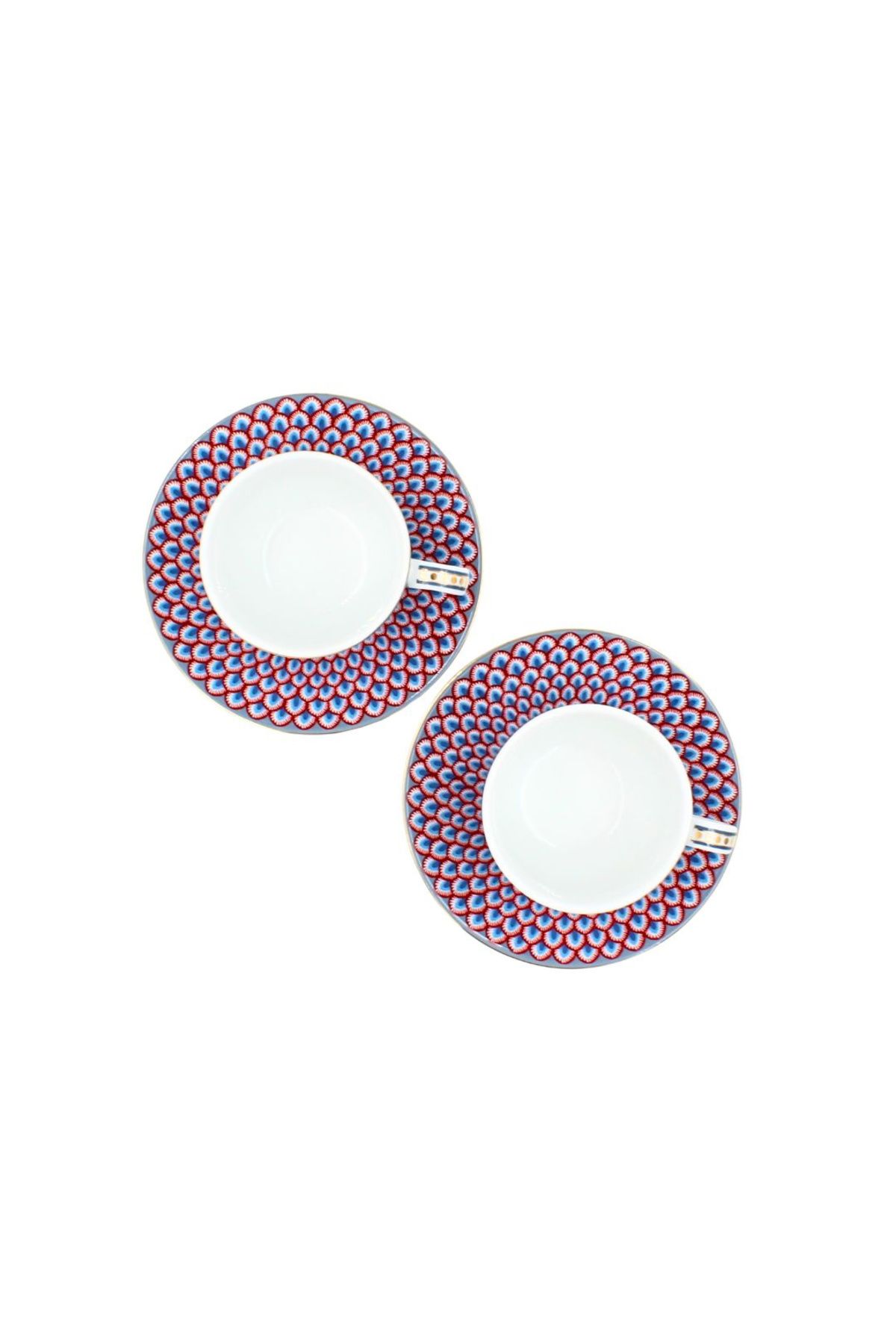 Pip Studio-Set of 2 cups with saucers, Pip Studio, Light Blue, 120ml, Flower Festival collection 4