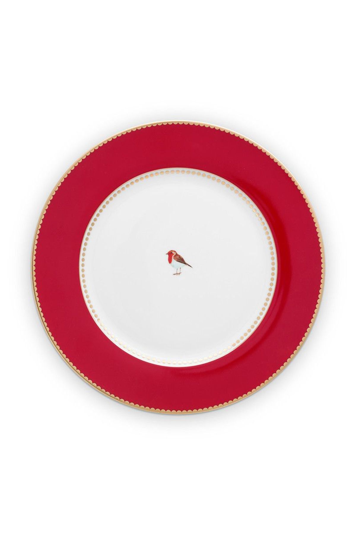 Pip Studio-Porcelain plate, Pip Studio, Red, 21cm, Love Birds collection 1