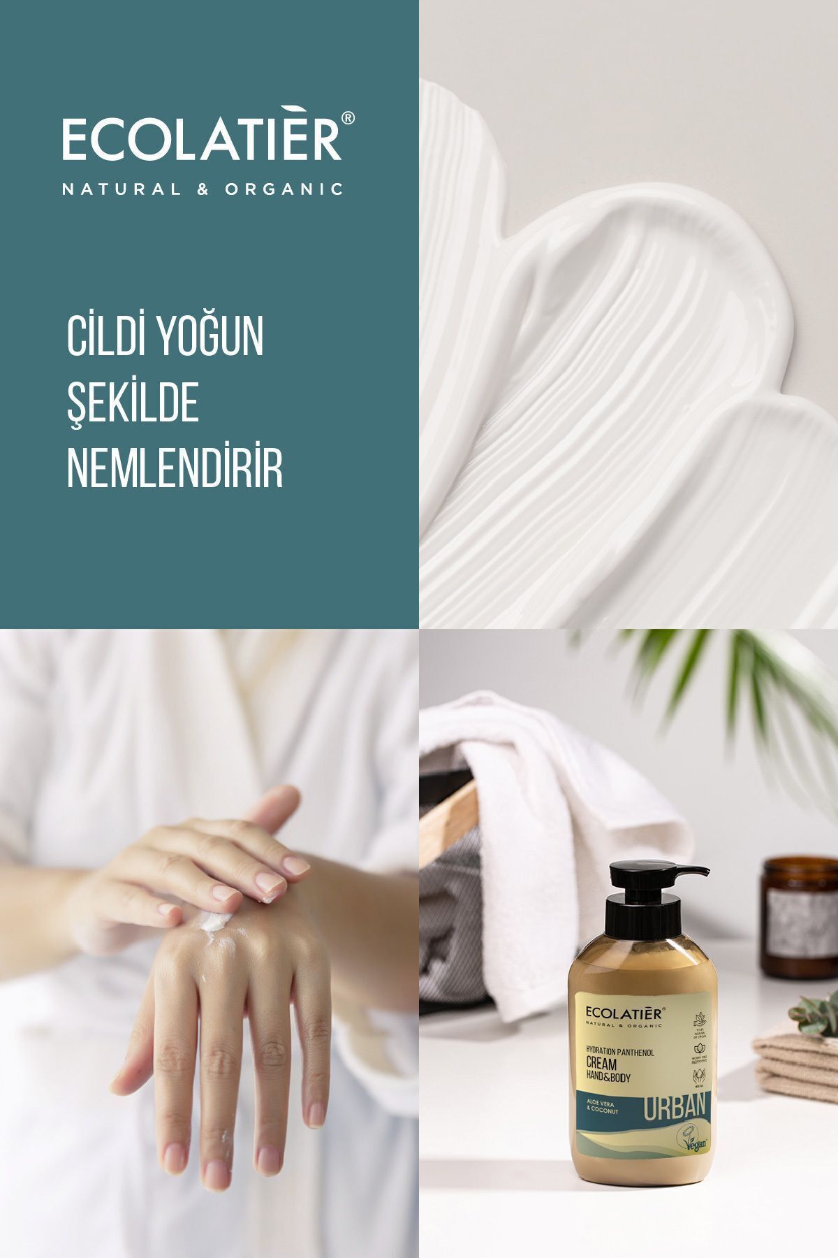 Pantenol El Vücut Bakım Kremi Nemlendirici Kuru Ciltler Için Yumuşatıcı, 400ml/ Hand & Body Cream — 8606032060603 — تصویر 6 از 9