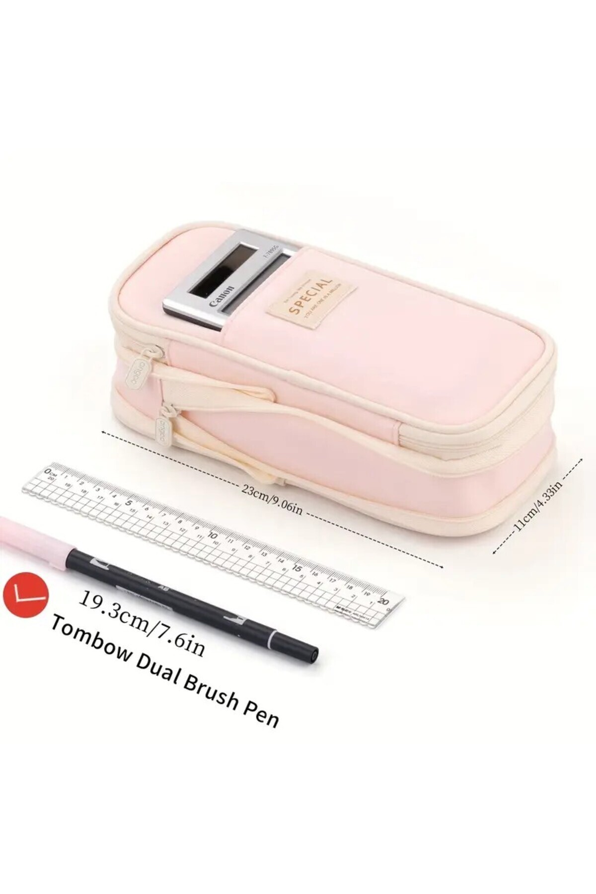 Rediquis-1Pc Large Capacity Double Layer Pencil Case 2