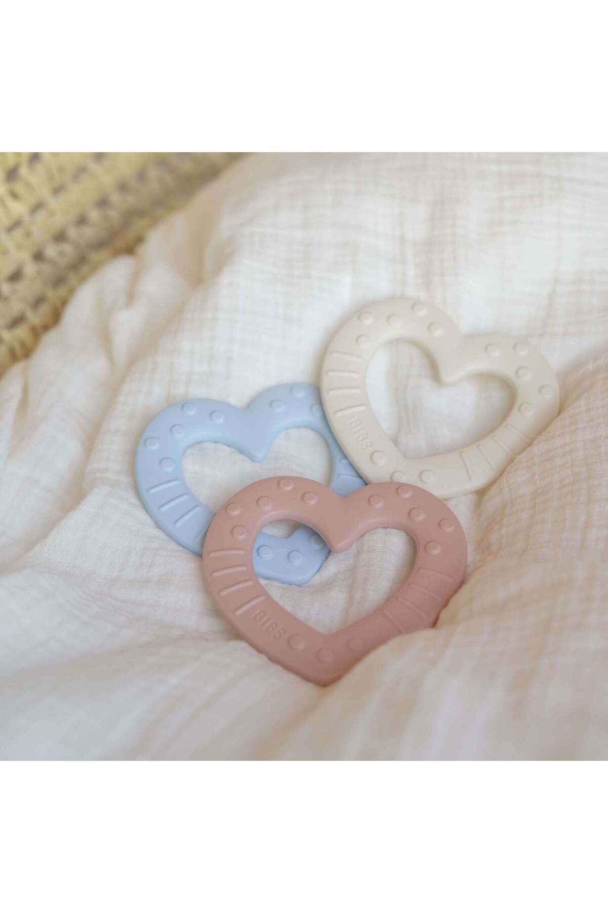 Bibs Baby Bitie Diş Kaşıyıcı - Blush Kalp fotoğrafı 2 (önizleme)