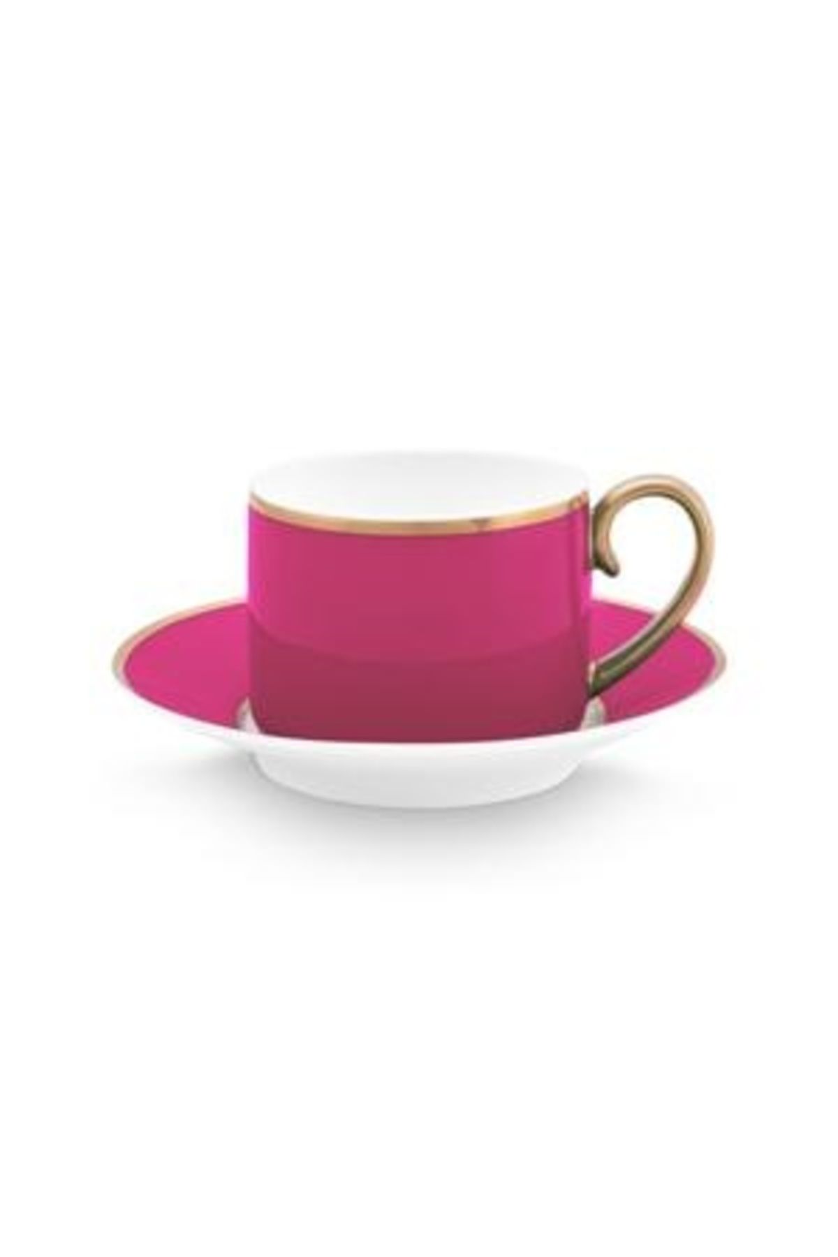 Pip Studio-Espresso cup with saucer, Pip Studio, 120 ml, Pip Chique collection, Gold-Pink 5