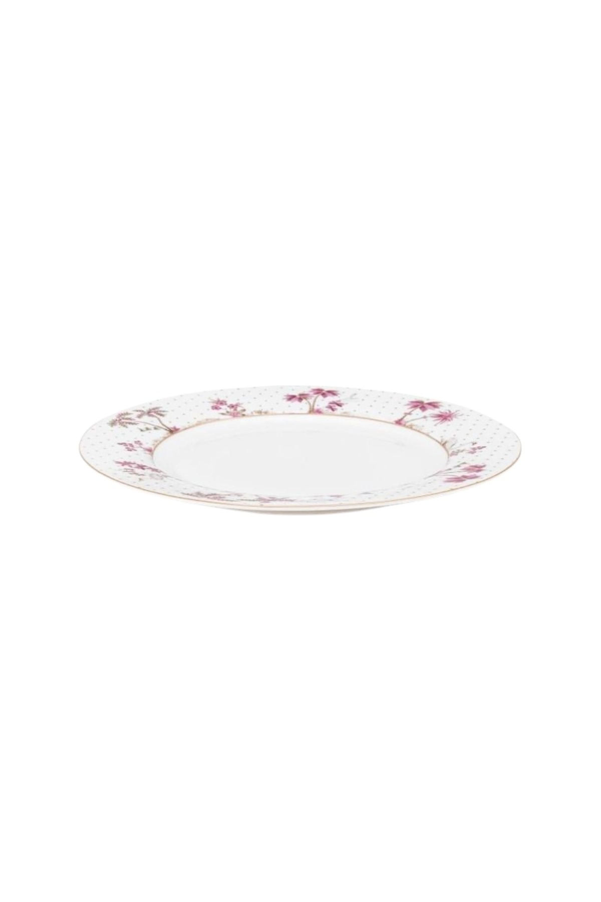 Pip Studio-Porcelain plate, Pip Studio, Dots Gold Pink, 26.5 cm, Jolie collection 2