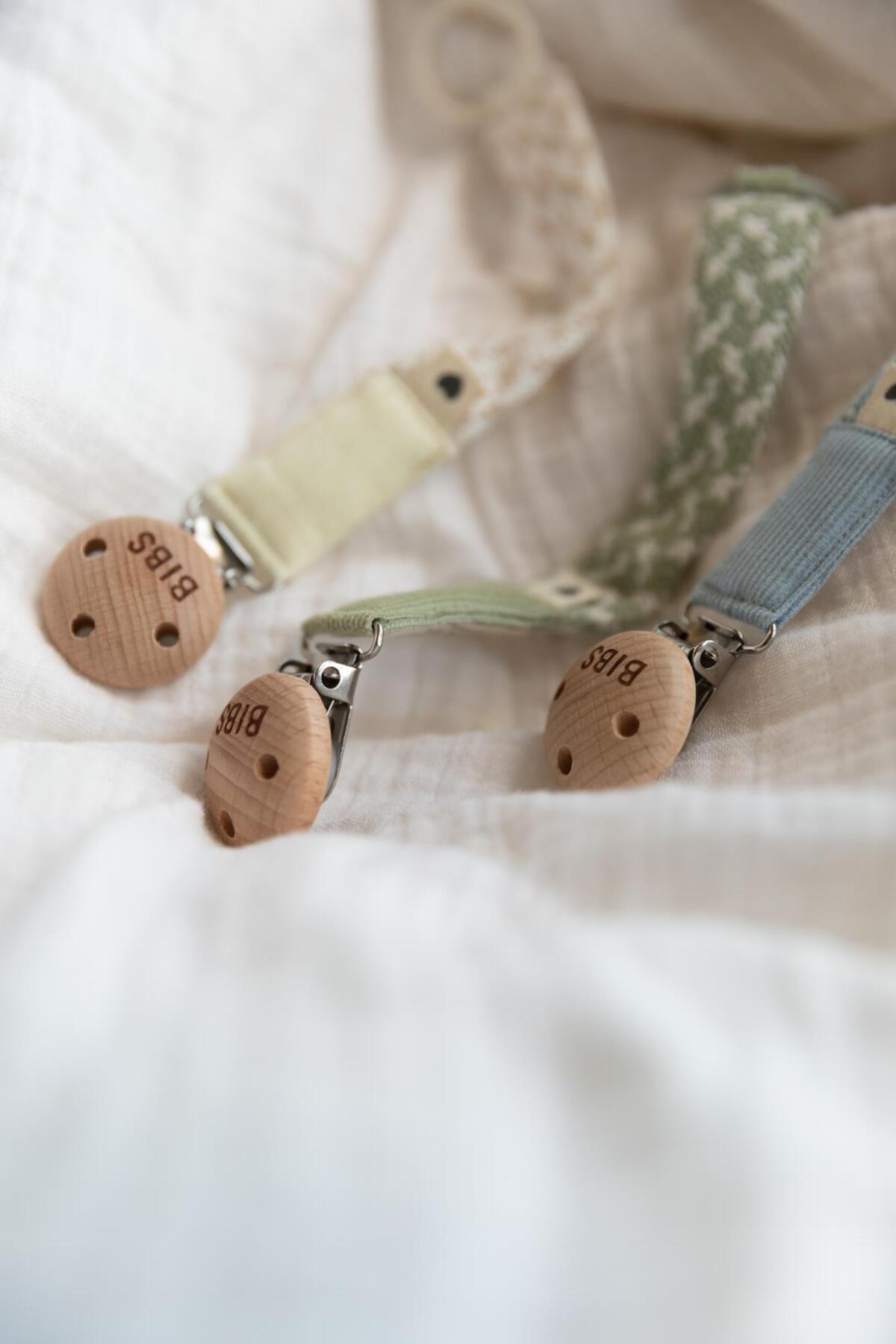 Bibs Paci Braid Emzik Askısı - Sage / Ivory fotoğrafı 3 (önizleme)