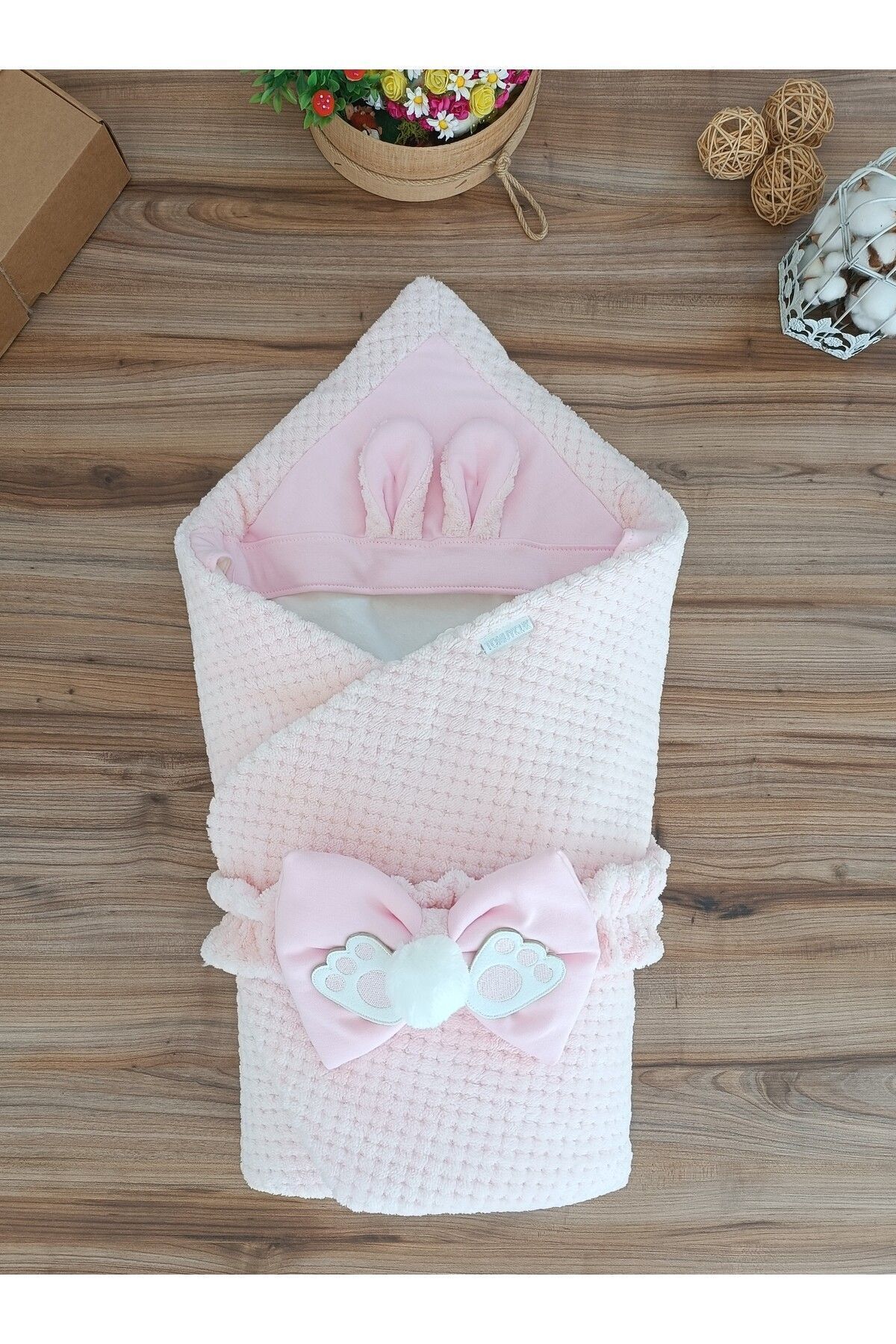 Tomuycuk Kız Erkek Bebek Battaniyesi Kışlık %100 Pamuklu Dış Kundak Yenidoğan Hastane Çıkışı Örtü fotoğrafı 6 (önizleme)