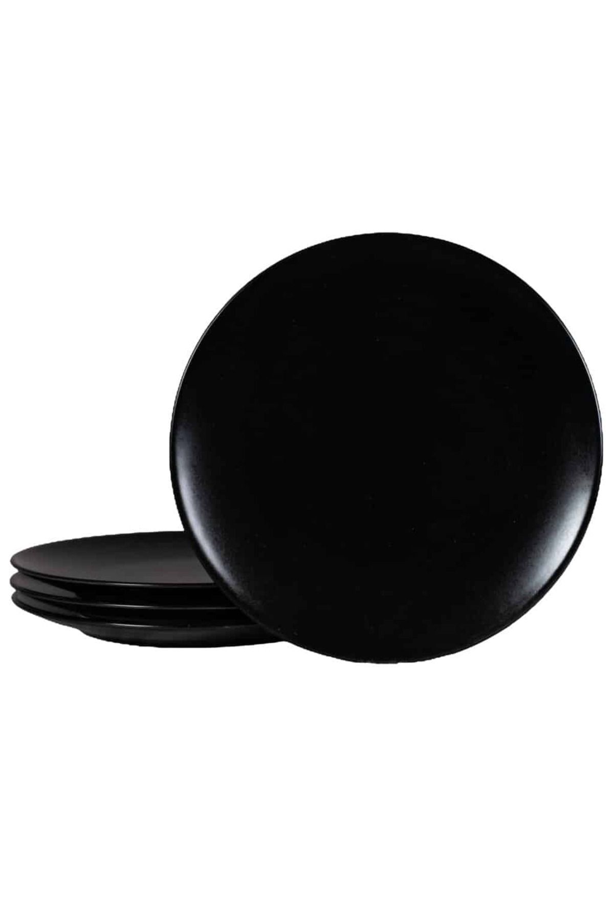 Cesiro Luxul Culinarelor: Set 4 Farfurii Desert 20 Cm, Negru Mat - One Size
