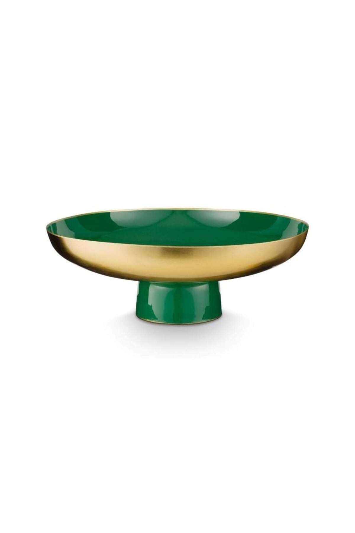 Pip Studio-Metal fruit bowl, Pip Studio, Low Dark Green, 12.50x35 cm 1