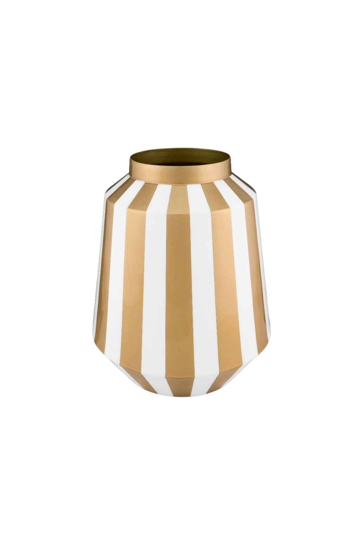 Pip Studio-Vaza decorativă, din metal, Pip Studio, Stripes White Gold, 24x29 cm, colecția Royal Dot Delight 1