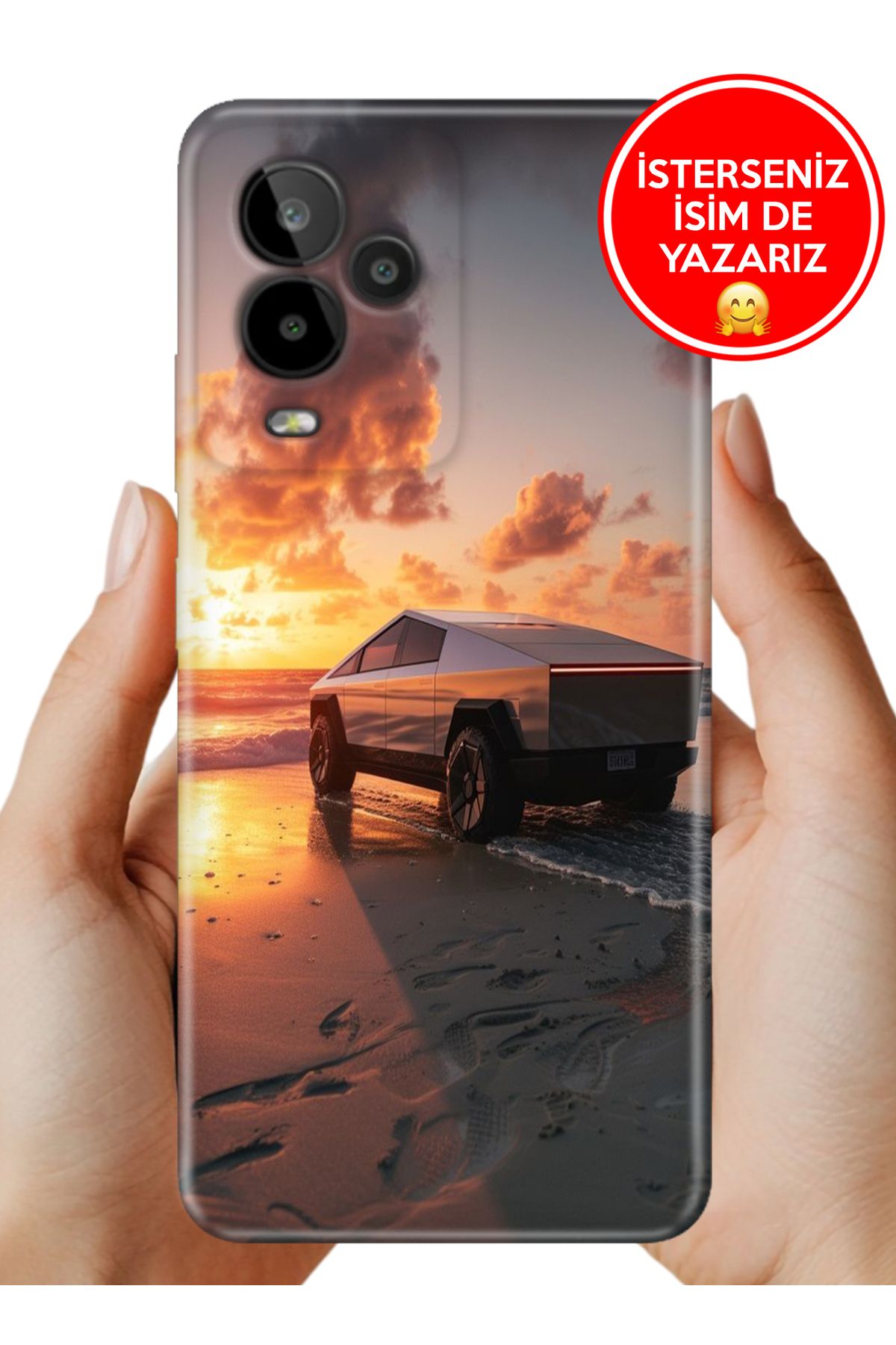 General Mobile GM 24 Pro Kılıf Elastik Resimli Desenli Silikon Cybertruck