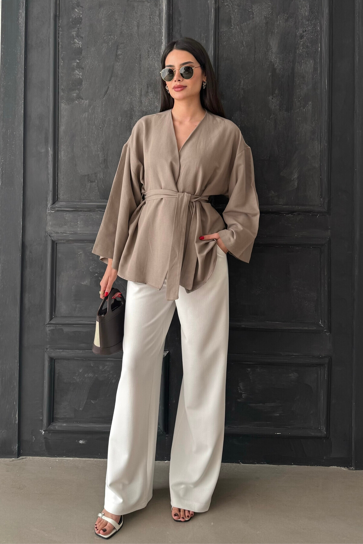 oshebu-Damen-Kimono mit Gürtel 5