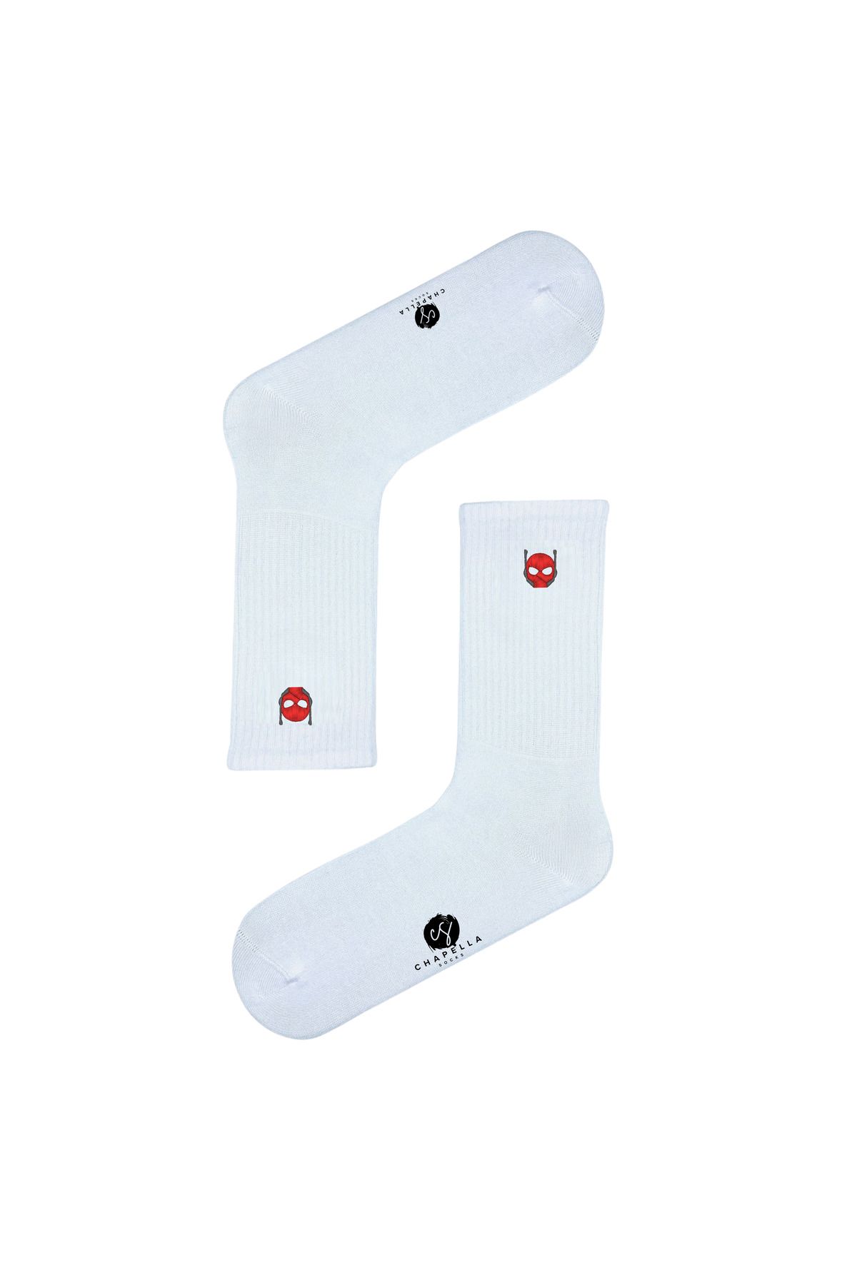 ChapellaSocks Antman Nakışlı Unisex Uzun Tenis Çorap- %100 Pamuk ve Rahat!