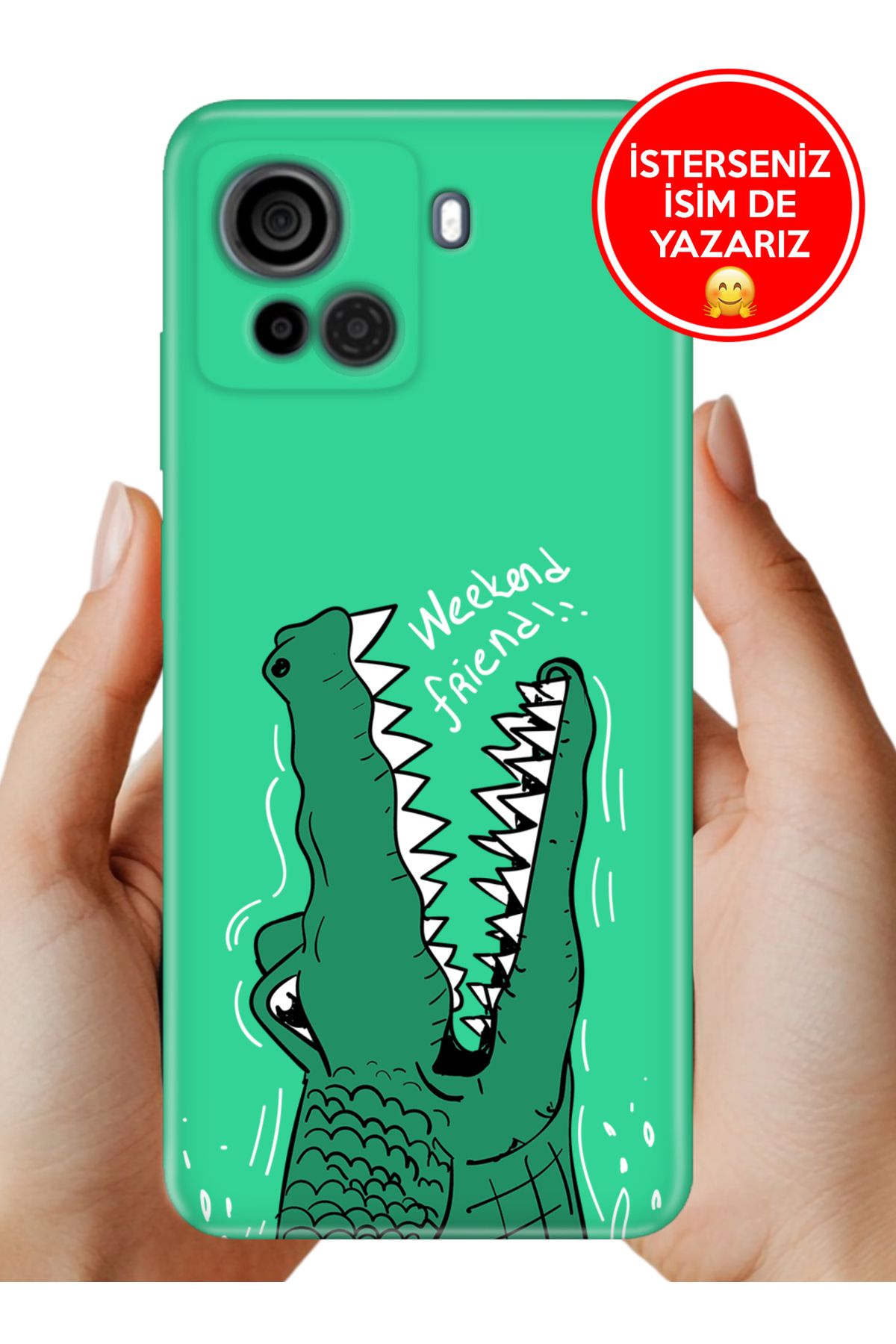Cekuonline Casper Via F30 4G / 4.5G Kılıf FullCover Resimli Desenli Silikon Crocodile