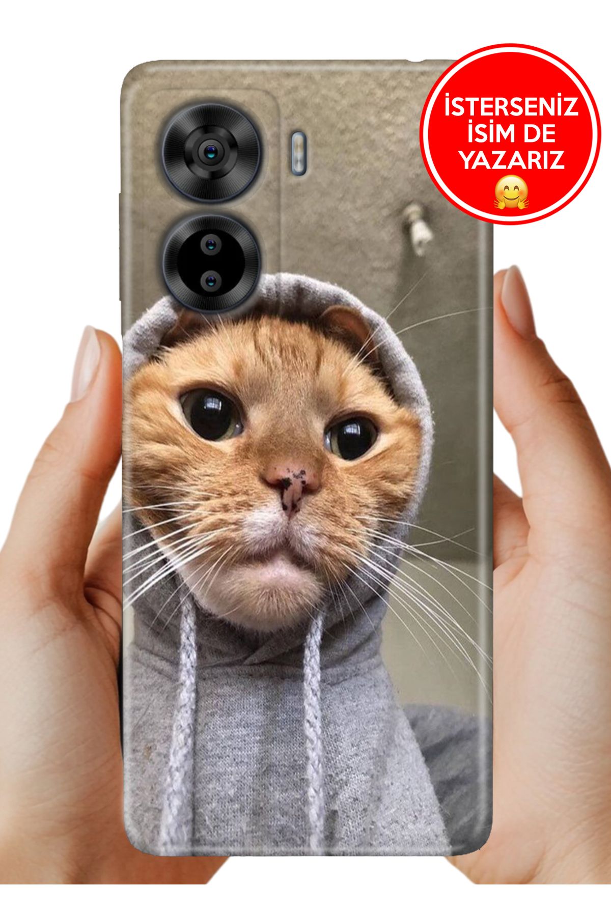 Cekuonline Casper Via X40 Kılıf Tam Rubber Esnek Silikon Full Koruma Selfie Kedicik