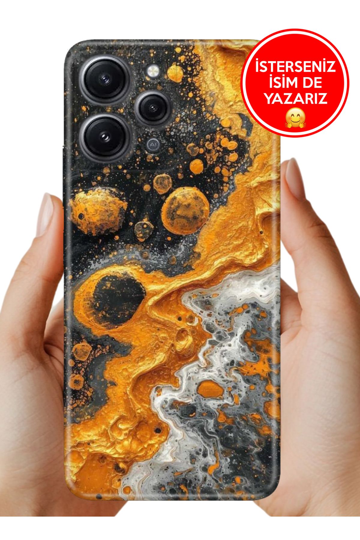 Cekuonline Xiaomi Redmi 12 Kılıf Kamera Korumalı Full Desen Arka Silikon Krater