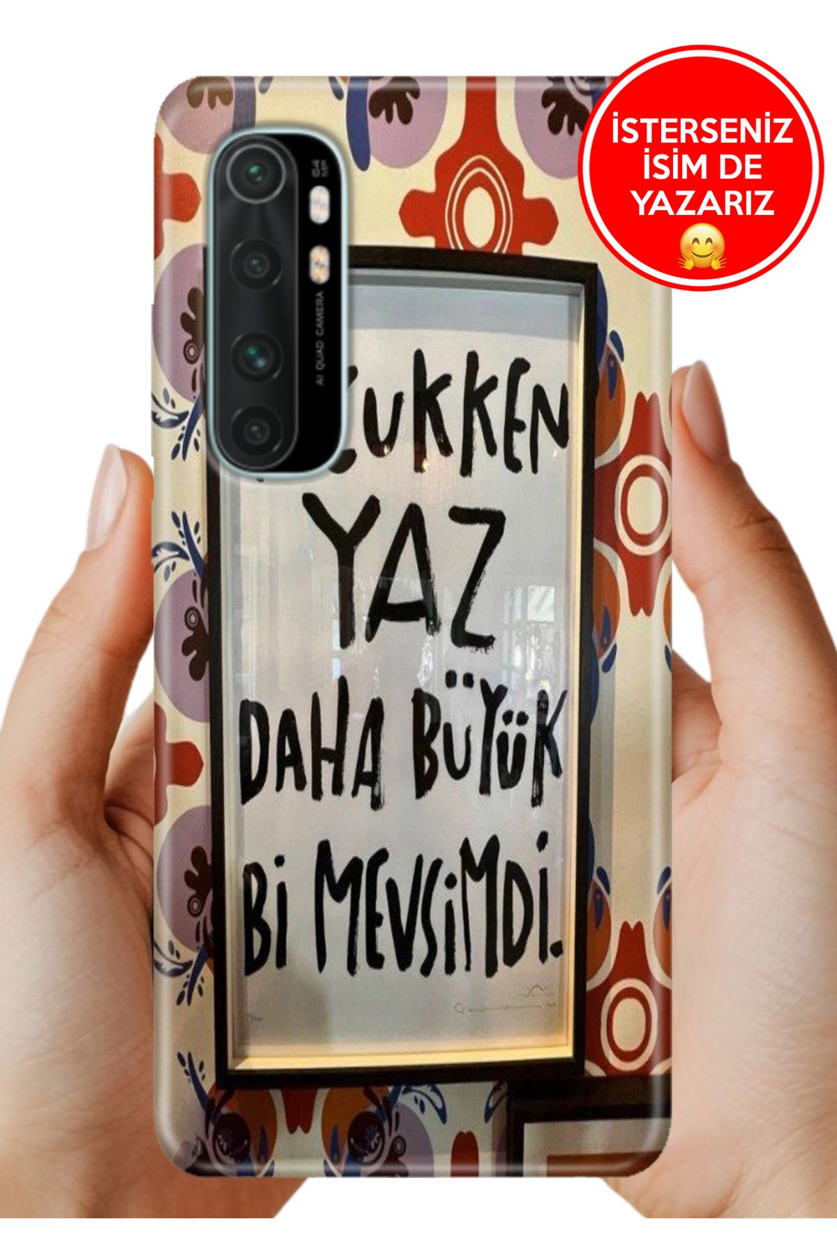 Cekuonline Xiaomi Mi Note 10 Lite Kılıf FullCover Resimli Desenli Silikon Çocukken Yaz