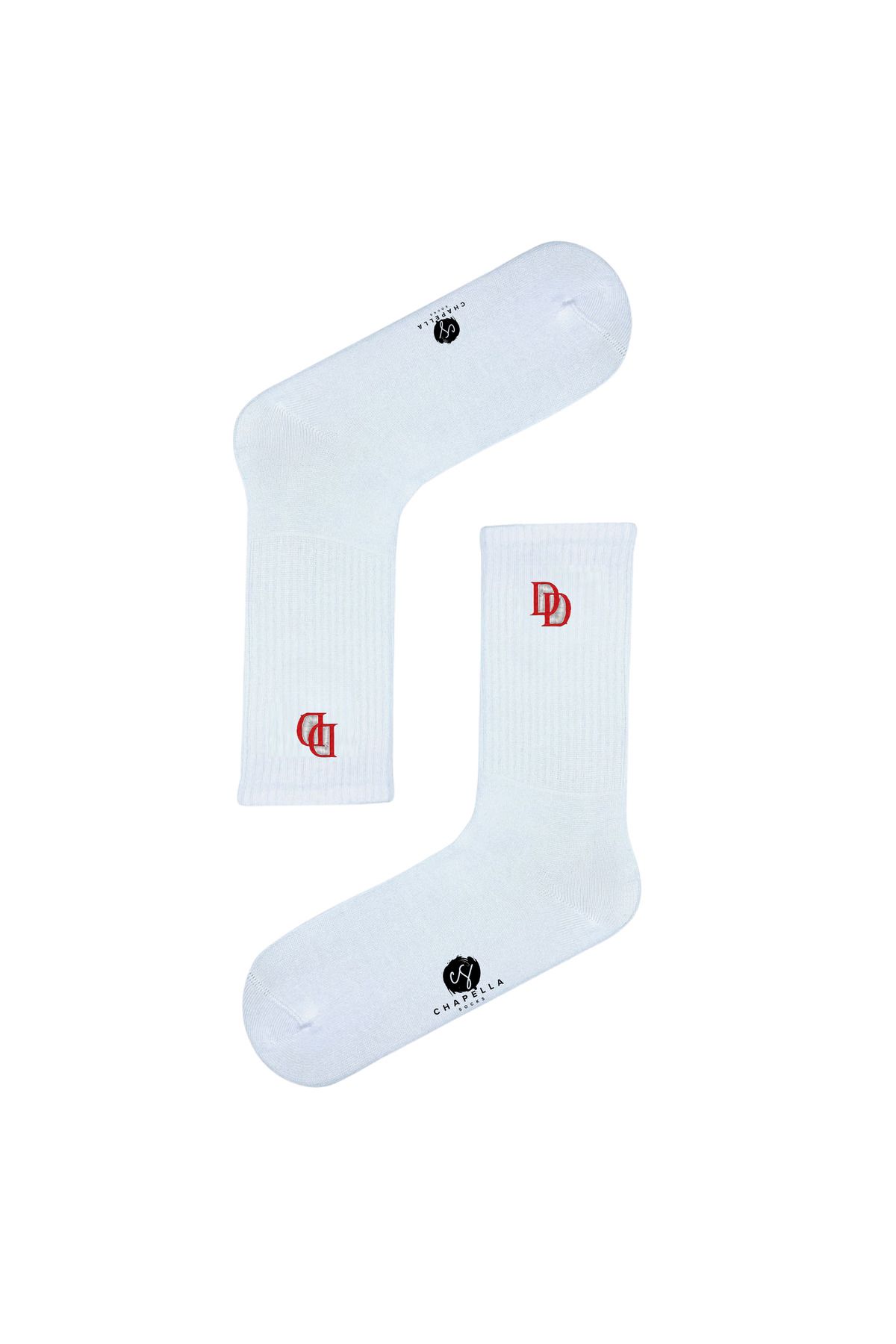 ChapellaSocks Daredevil Nakışlı Unisex Uzun Tenis Çorap- %100 Pamuk ve Rahat!