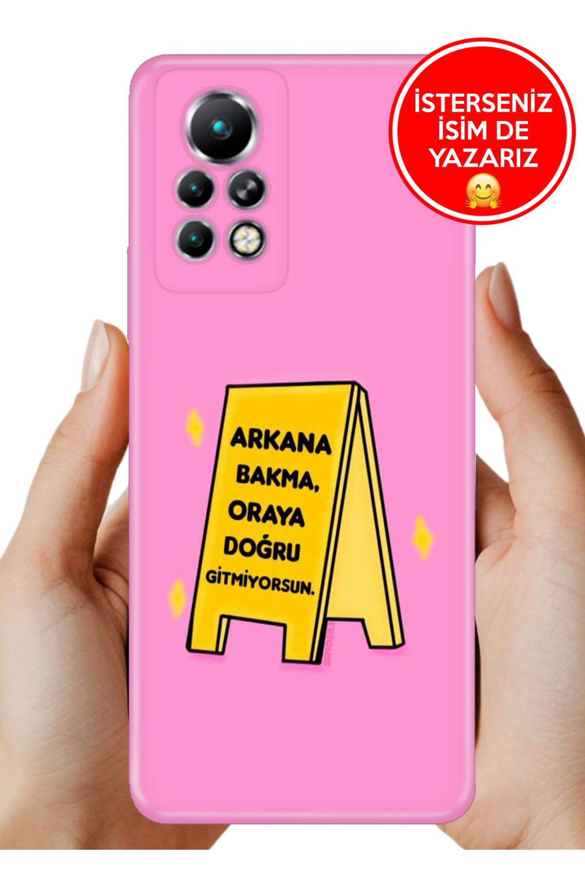 Cekuonline İnfinix Note 11 Pro X697 Kılıf UvBaskı Özel-Tasarım Silikon ArkanaBakmaSlogan