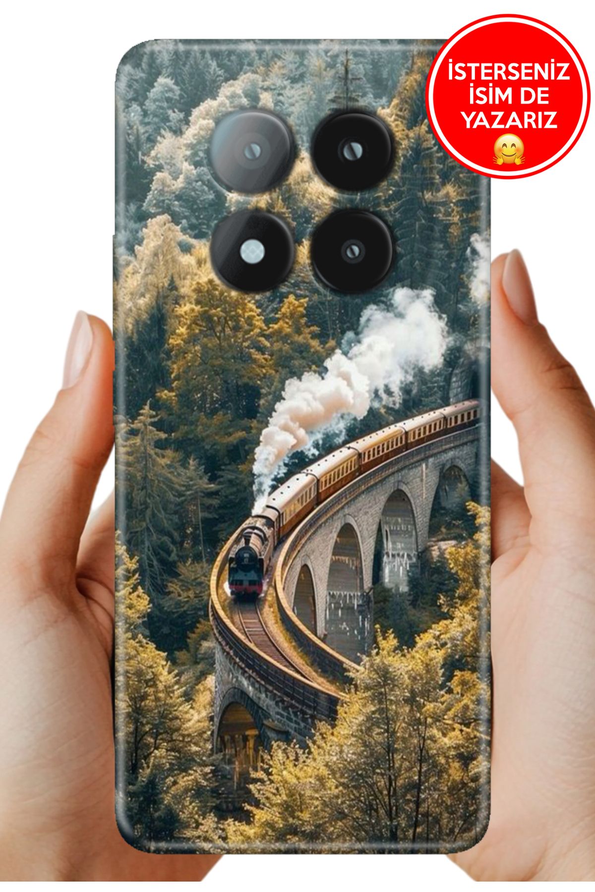 Cekuonline Redmi Note 14 Pro+ Plus Kılıf Desenli Baskılı TR-Üretim Kapak Silikon Train Travel