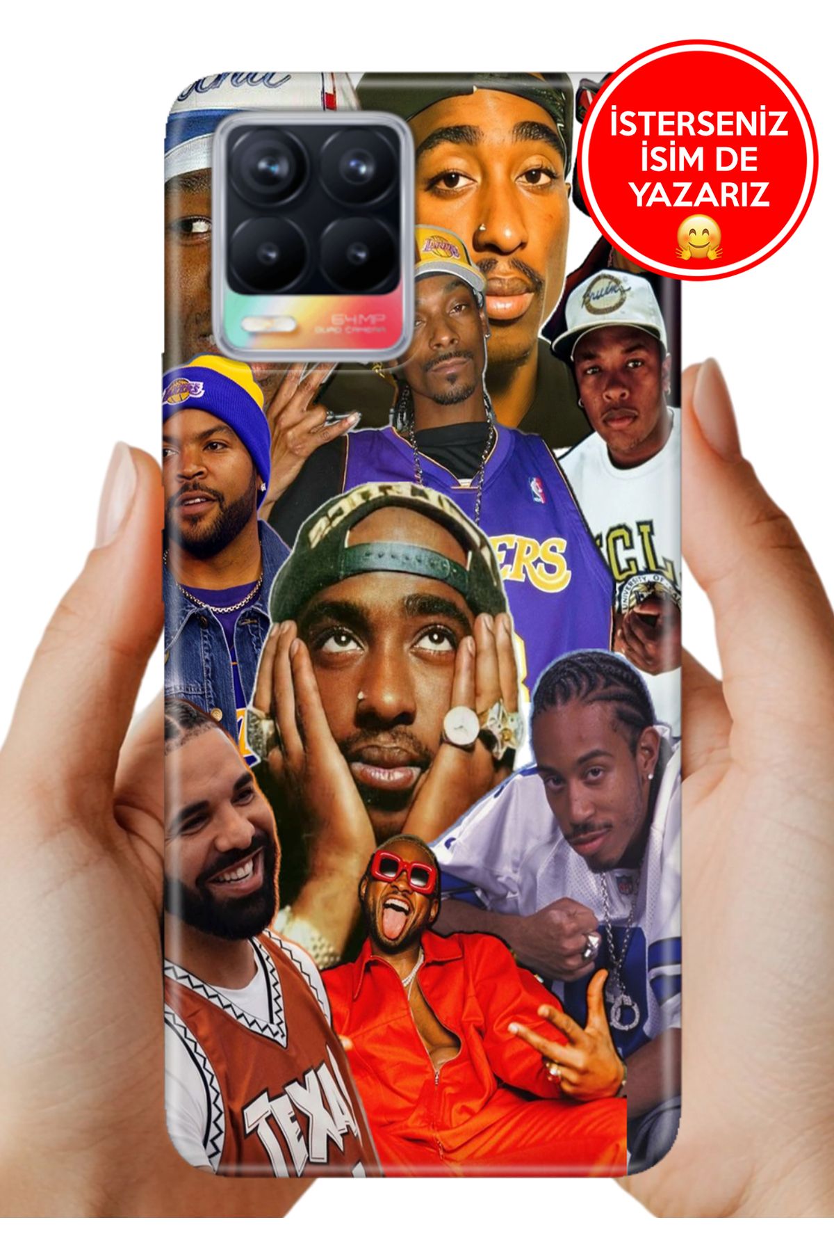 realme 8 / 8 Pro Kılıf Realme Desenli İsimli / İsimsiz Silikon Rap World