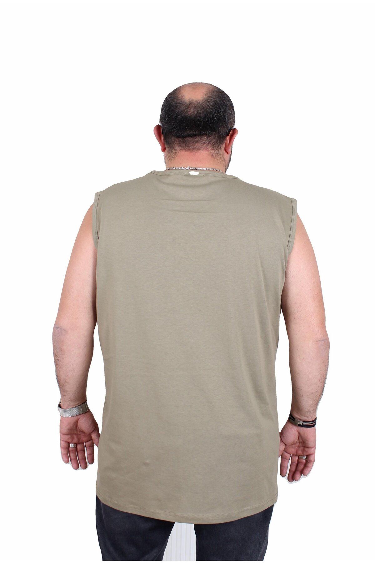 Starbattal-Tricou fără mâneci cu imprimeu mărime mare Denim 25154 KHAKI 3