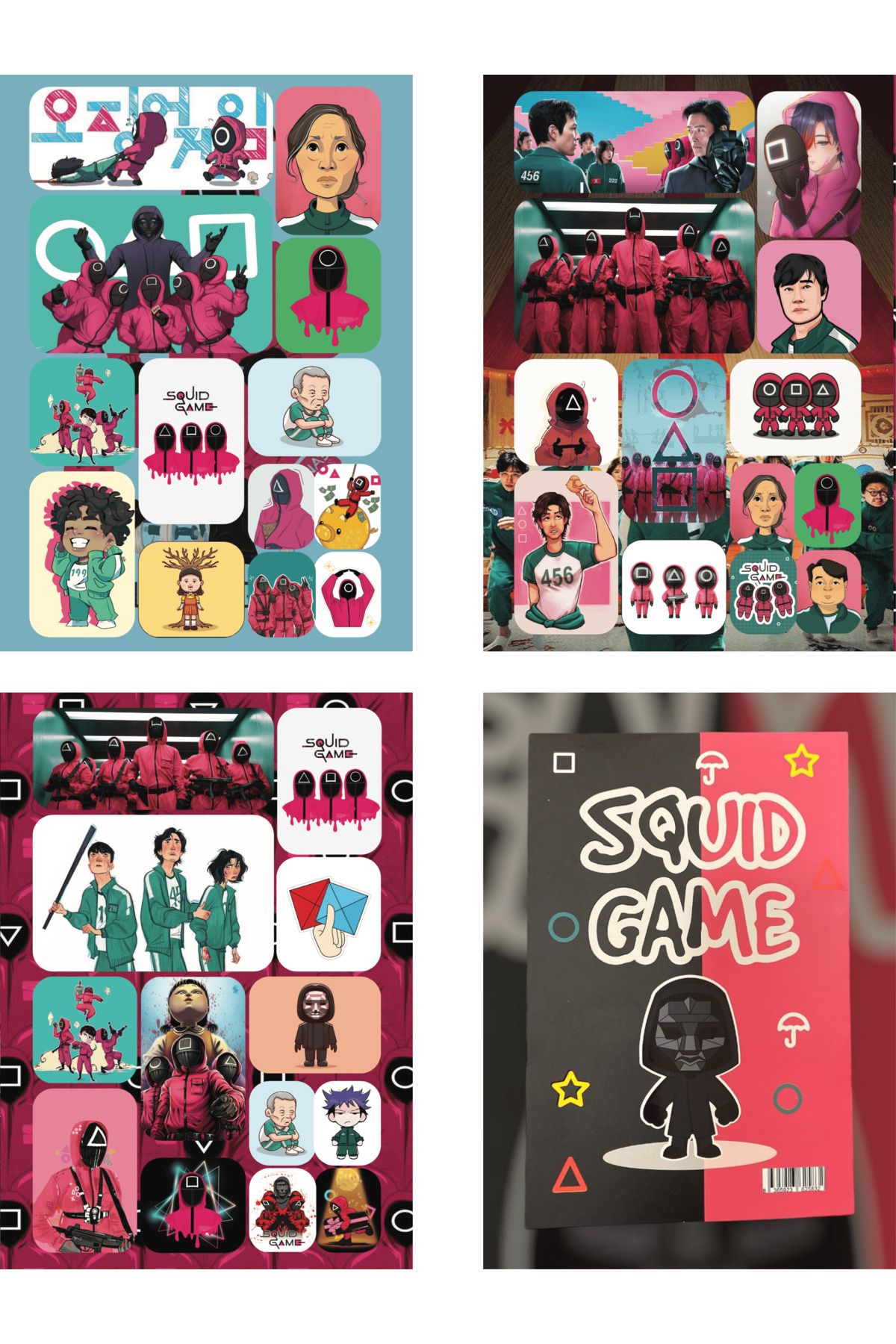 Mielibon-Squid Game Sticker Notebook 16 Pages 208 Stickers 5