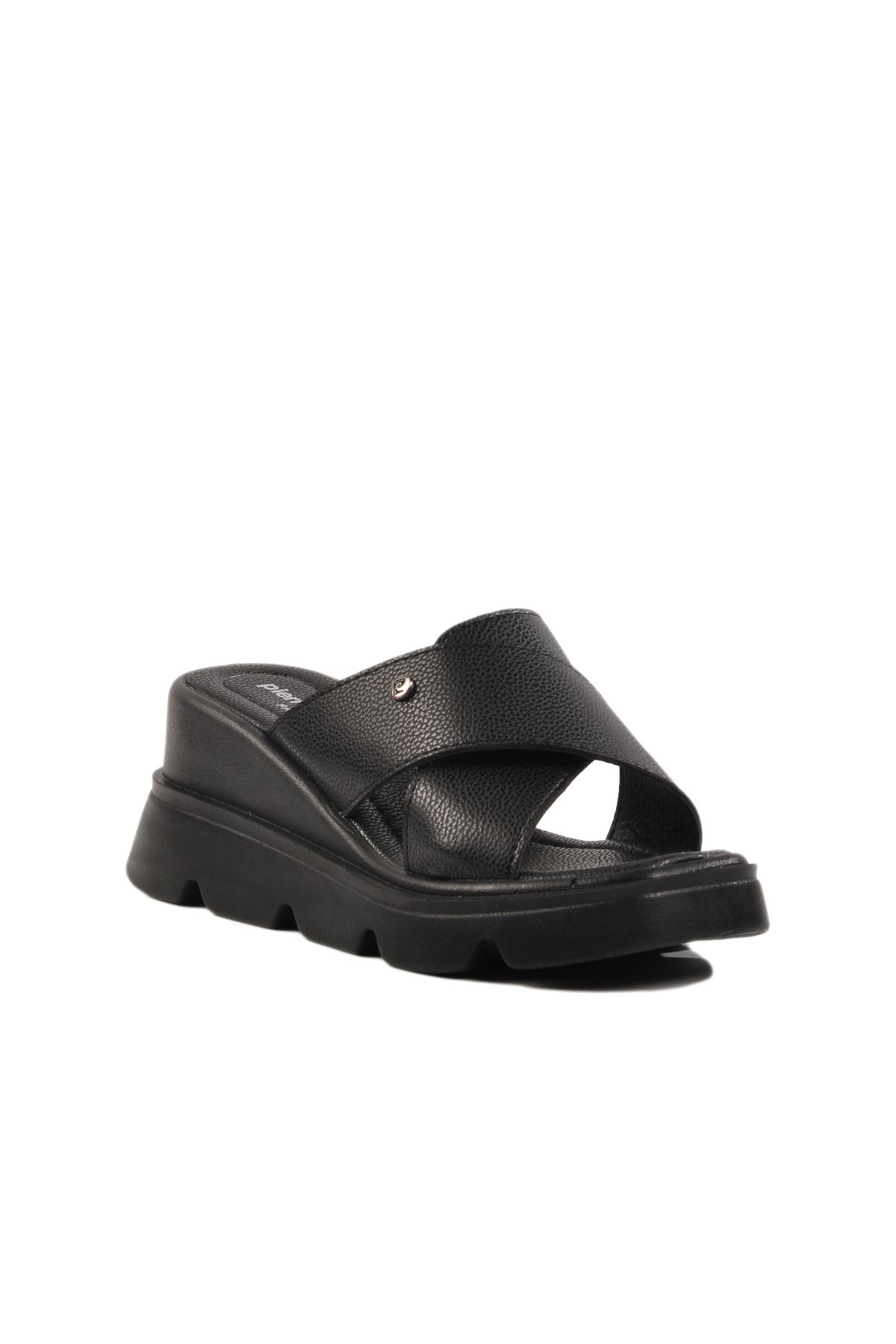 Pierre Cardin-Black High Sole Women's Slippers Pc-7535 Z 3