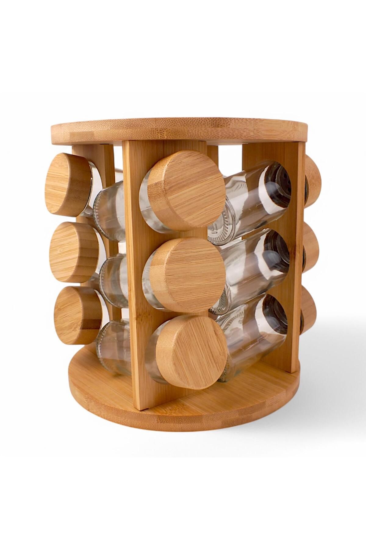 Balsa Grup Balsa MRK model bambu Stand lı 12 li Baharatlık