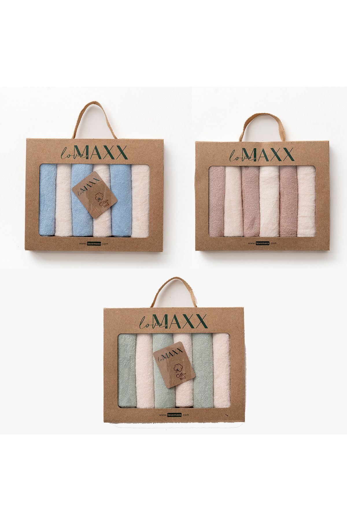 Minisse %100 Pamuk Havlu Ağız Mendili 6'lı